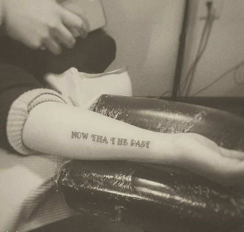 小清新英文纹身图片_手臂欧美清新字符成品纹身图案