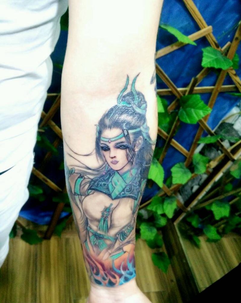 烈焰娇阳纹身图片