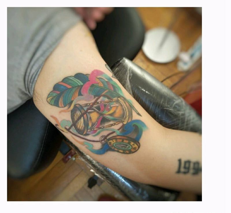 原创newschool风格作品纹身图片_手臂欧美清新写实几何动物植物静物原创成品纹身图案