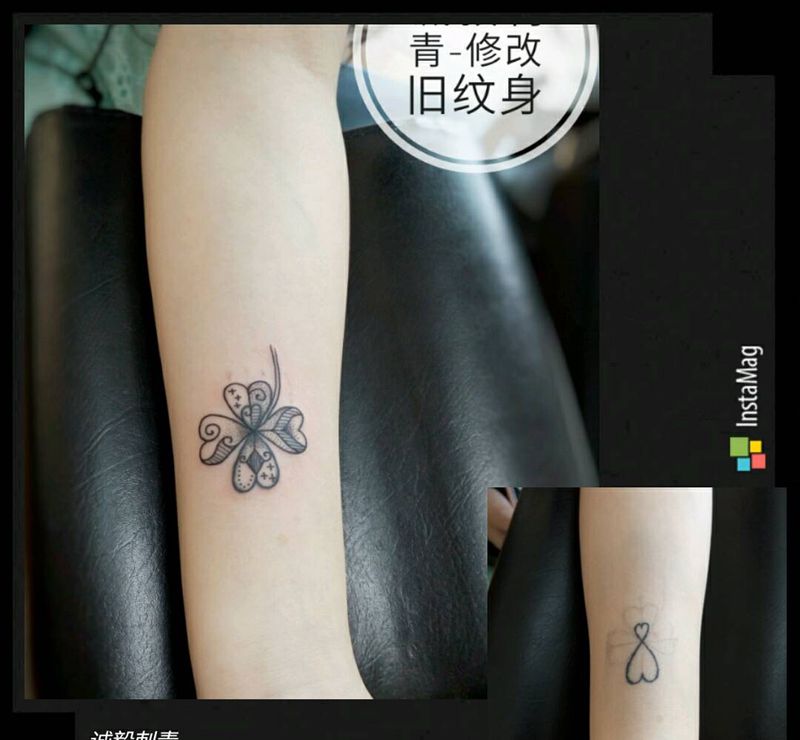 小清新纹身效果与遮盖疤痕纹身图片