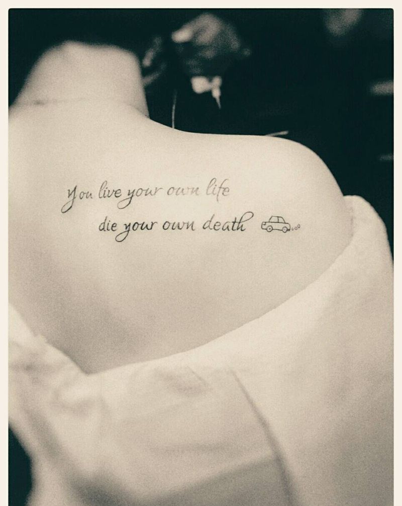 小清新纹身图片_肩部手臂欧美几何字符原创成品纹身图案