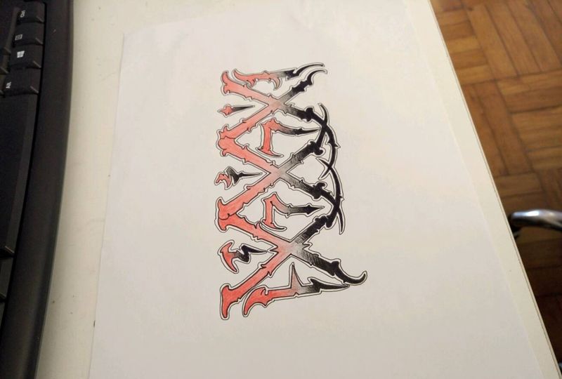 手稿纹身图片
