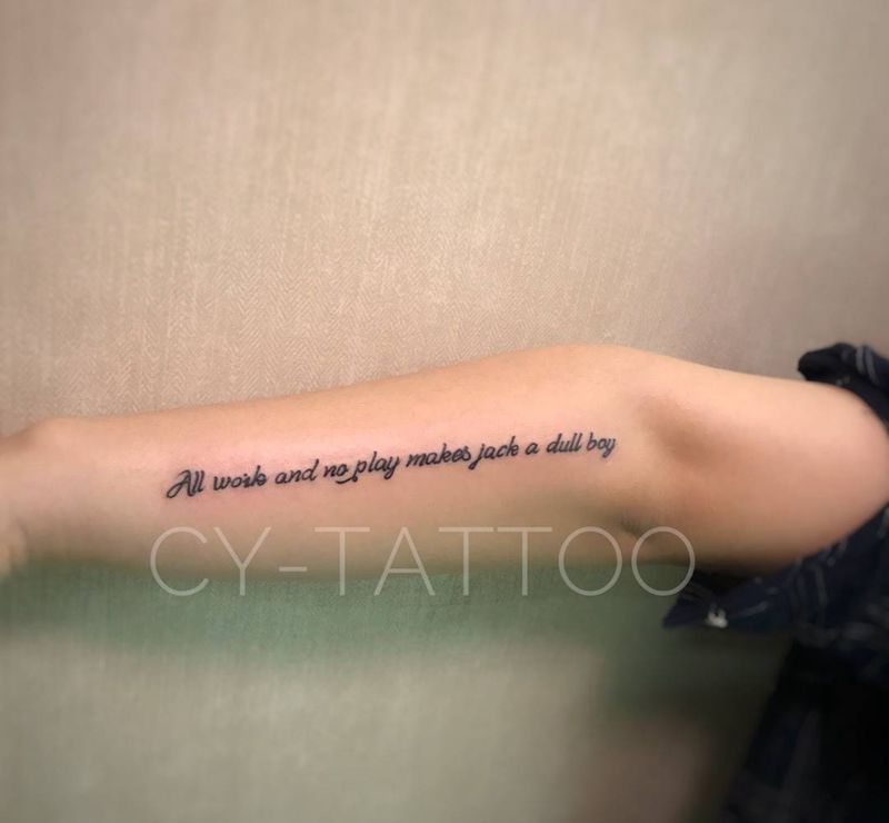 英文小清新纹身纹身图片_字符几何欧美手臂背部成品胸部纹身图案