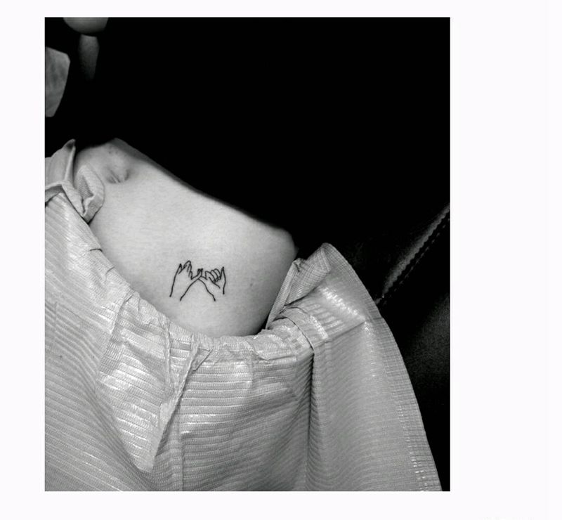 小清新纹身纹身图片_肩部腰部背部手臂欧美清新几何字符动物成品纹身图案