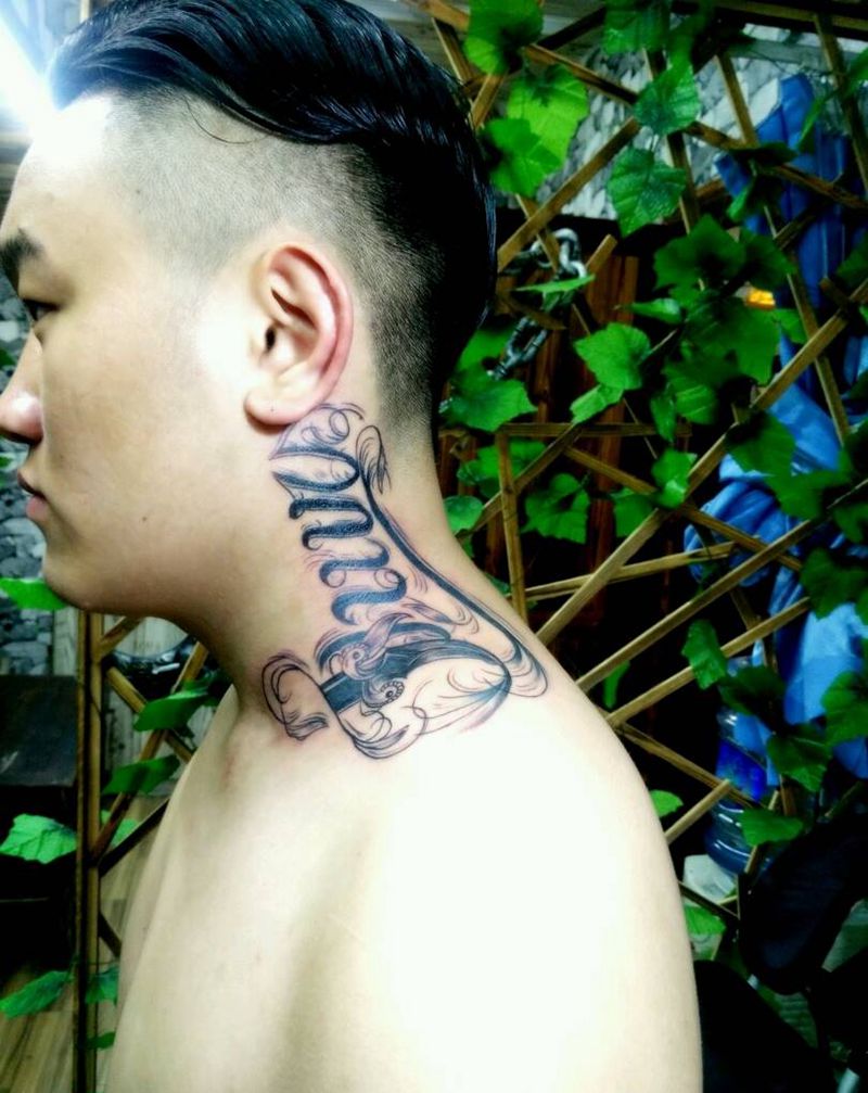 花体字母纹身图片