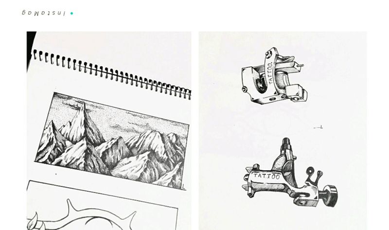 武的原创手稿纹身图片_欧美清新写实几何静物原创手稿插画纹身图案