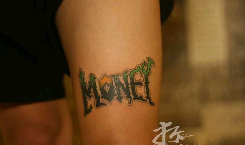 原创作品纹身图片_手臂腿部欧美清新几何字符原创成品纹身图案