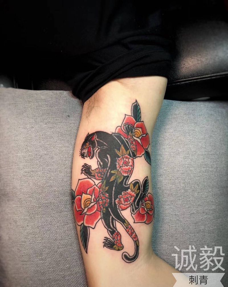 遮盖旧纹身纹身图片_手臂腿部Old School老传统遮盖纹身图案