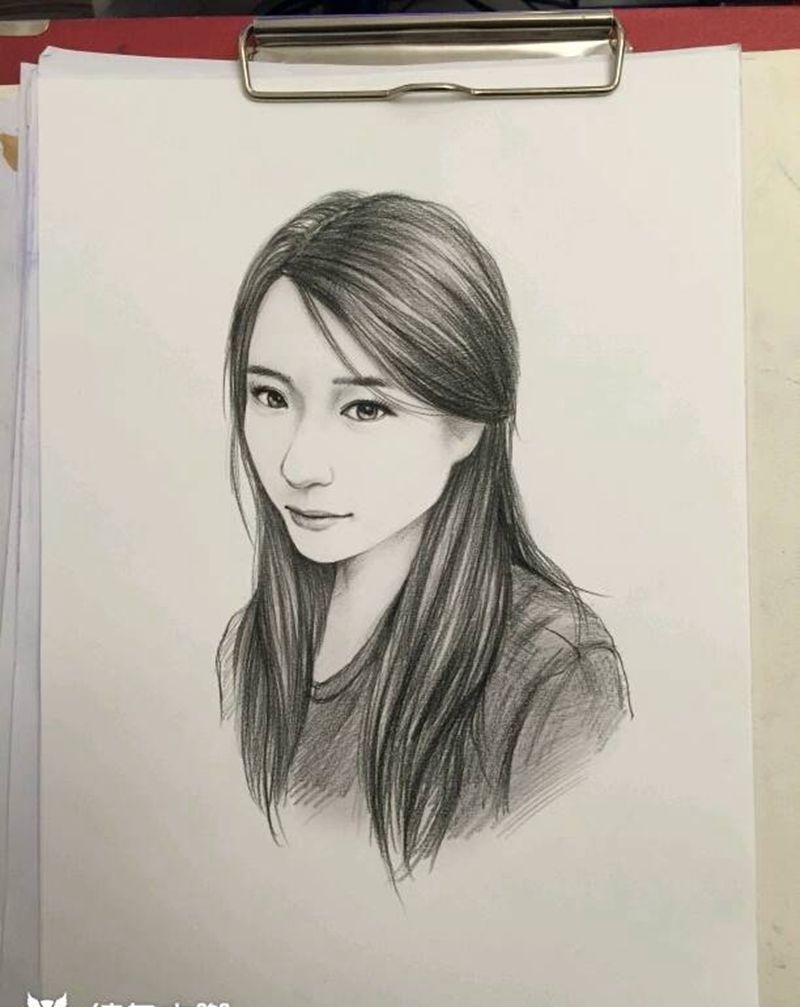 速写肖像纹身图片_欧美肖像写实手稿插画纹身图案