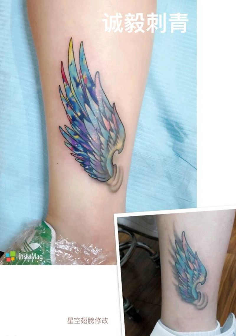 修改添加旧纹身纹身图片_手臂腿部欧美清新几何动物图腾原创成品插画纹身图案