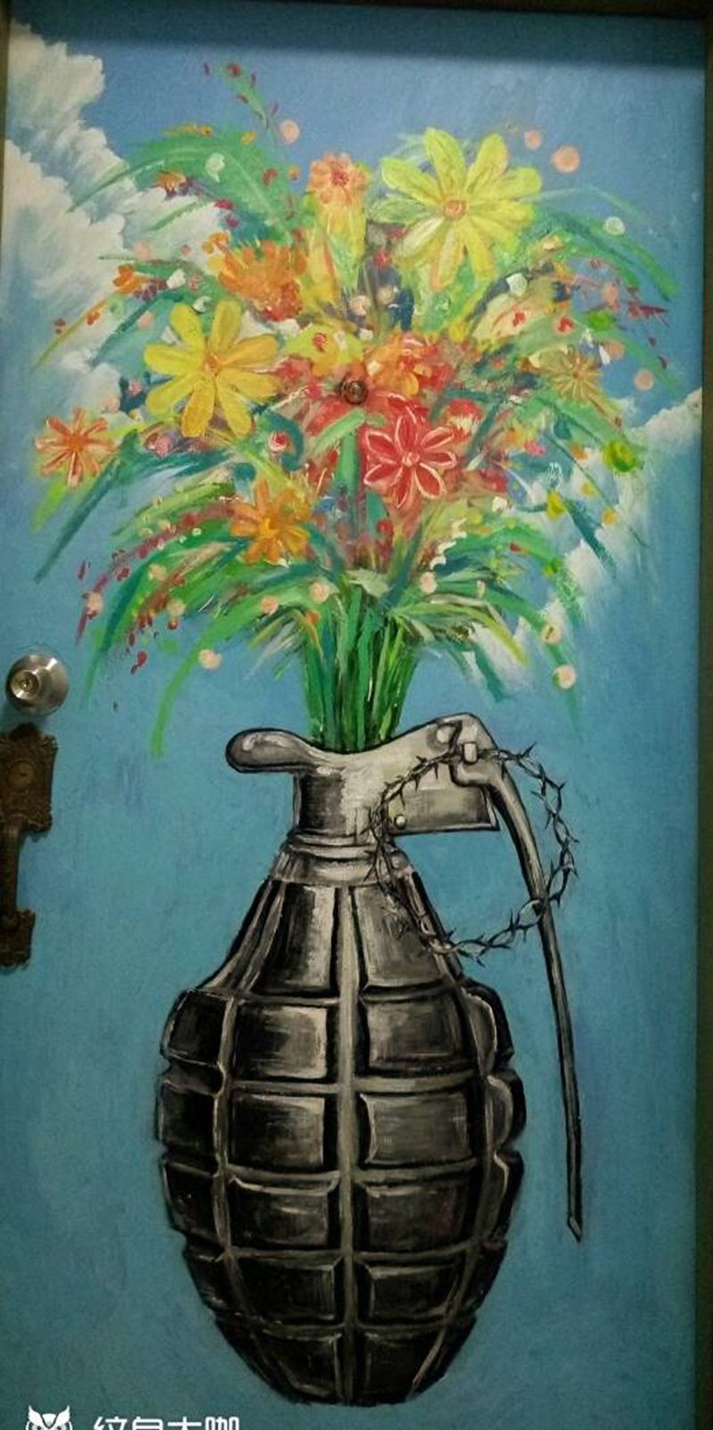 新工作室的门纹身图片_背部手臂腿部欧美贴纸人物植物静物手稿插画纹身图案