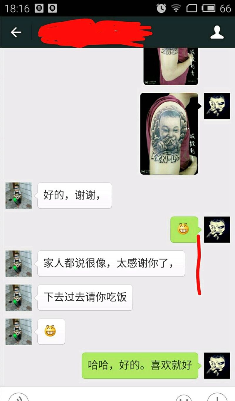 儿童肖像纹身图片_手臂手部肖像写实字符人物原创纹身图案