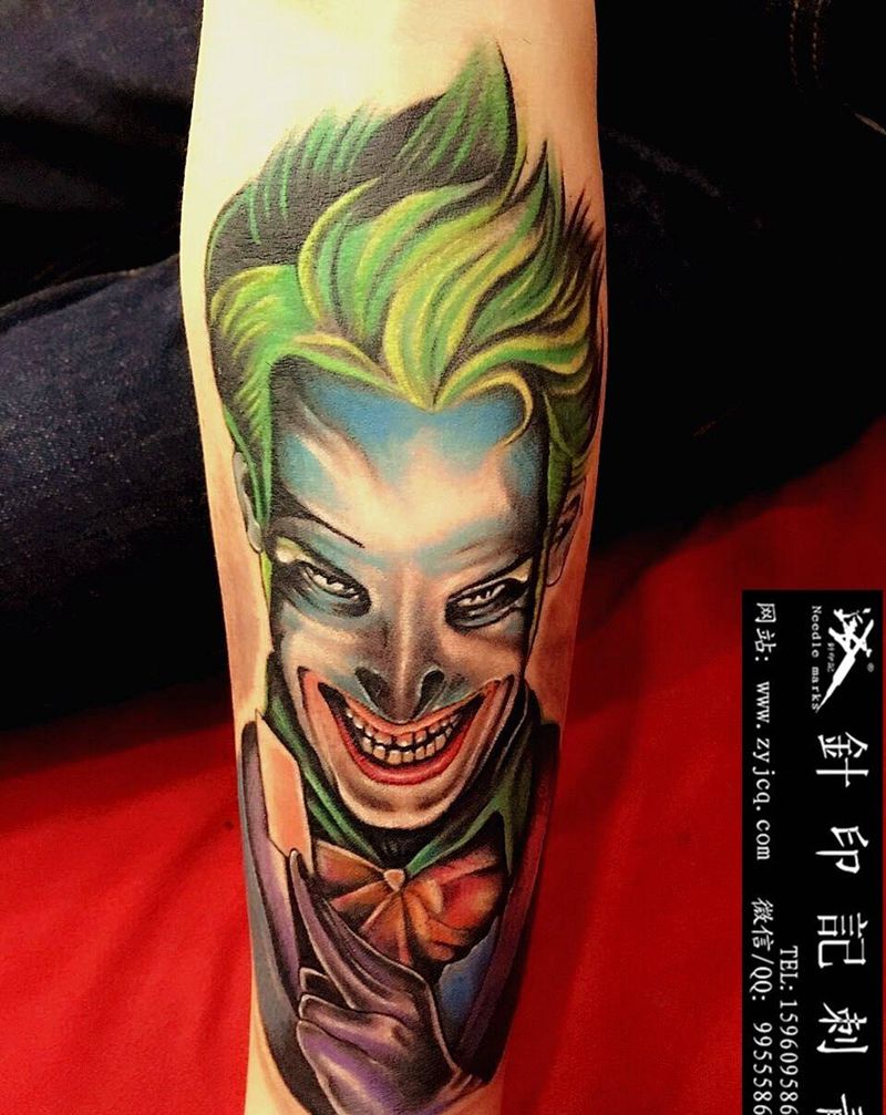 黑暗骑士--小丑纹身图片