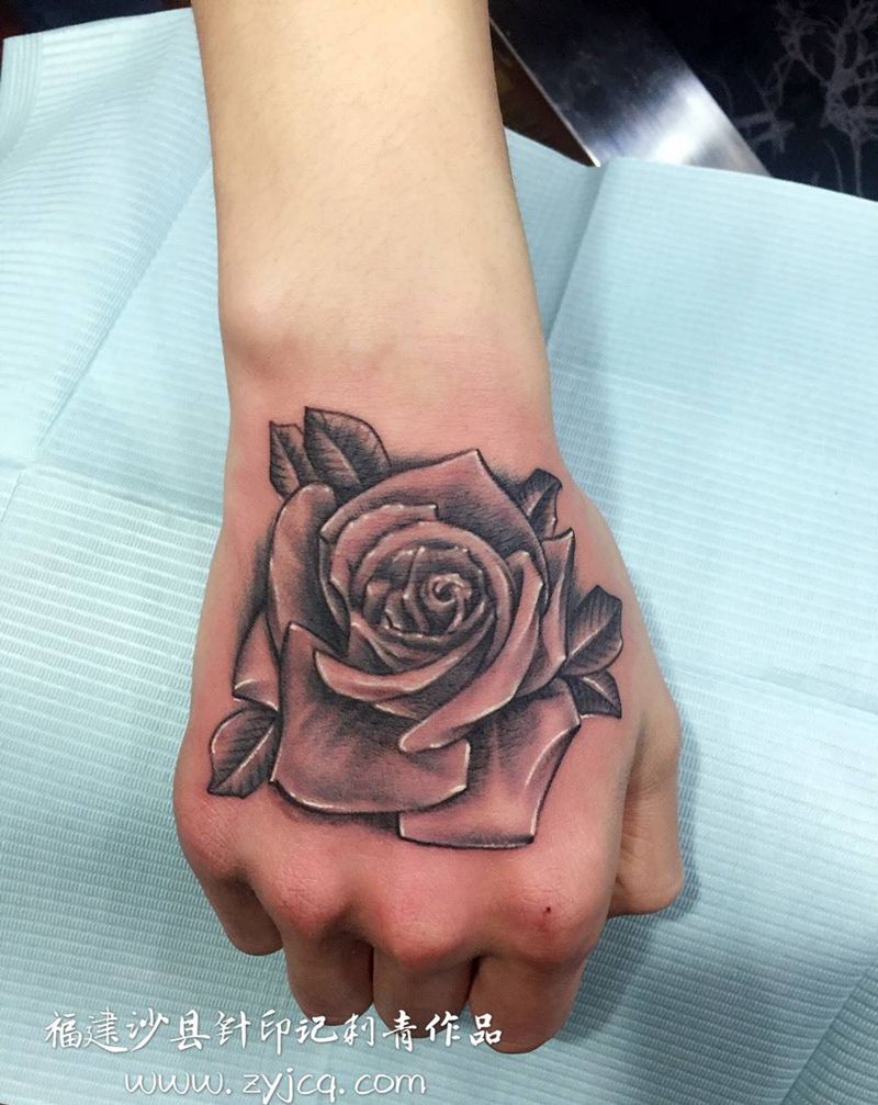 玫瑰纹身图片