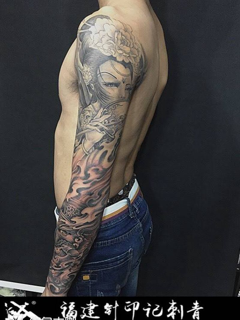 花臂作品纹身图片