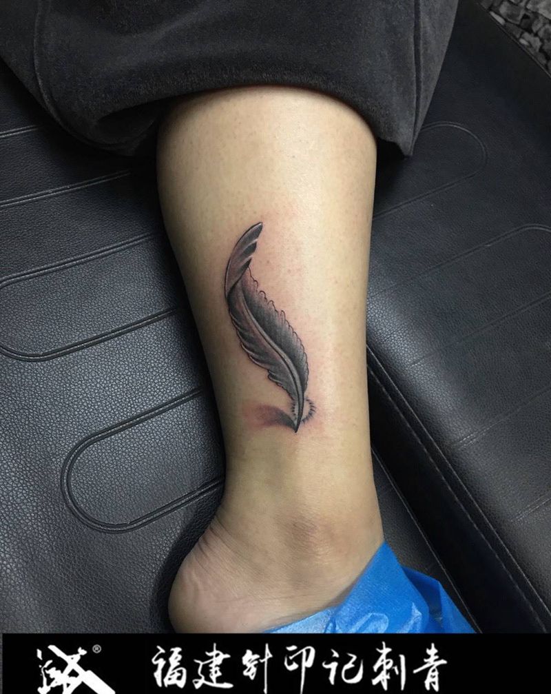 羽毛纹身图片