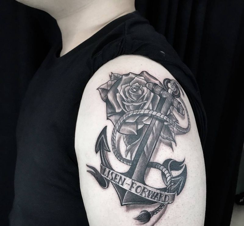 ⚓️纹身图片_手臂欧美纹身图案