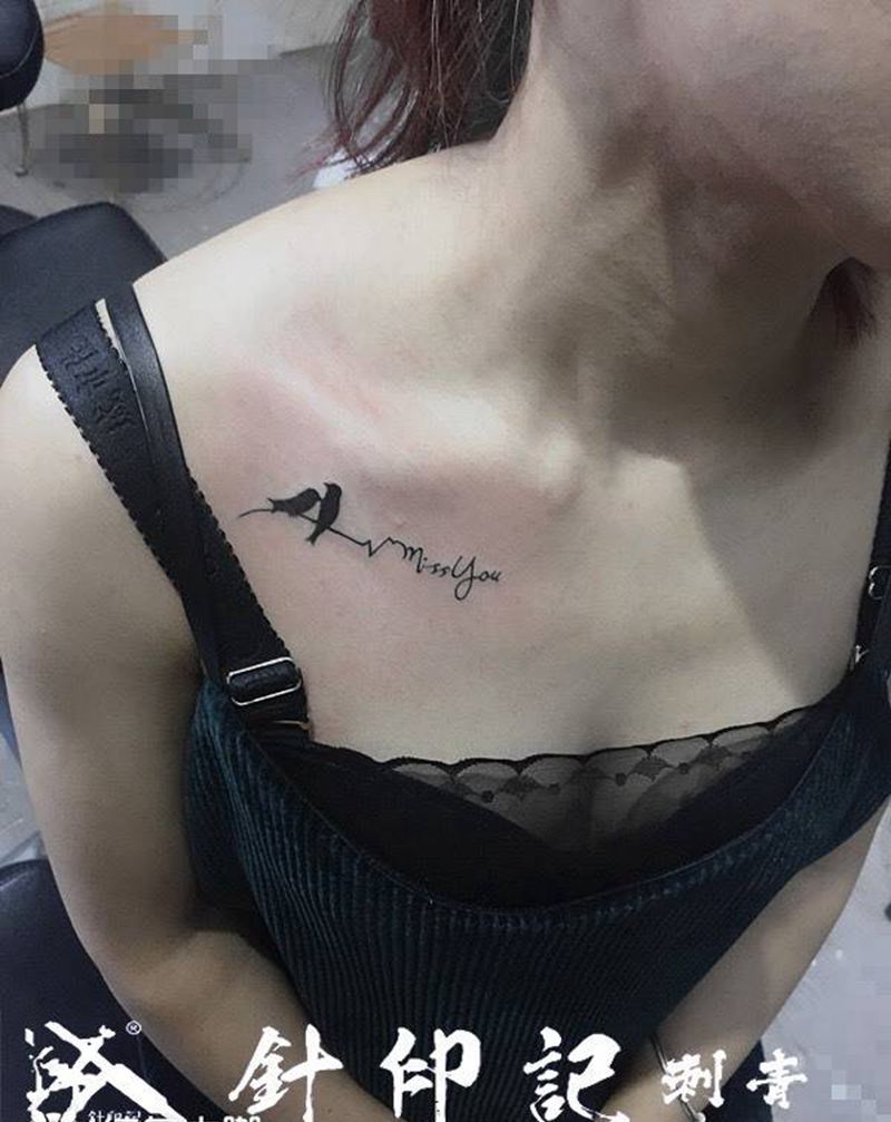 锁骨纹身图片