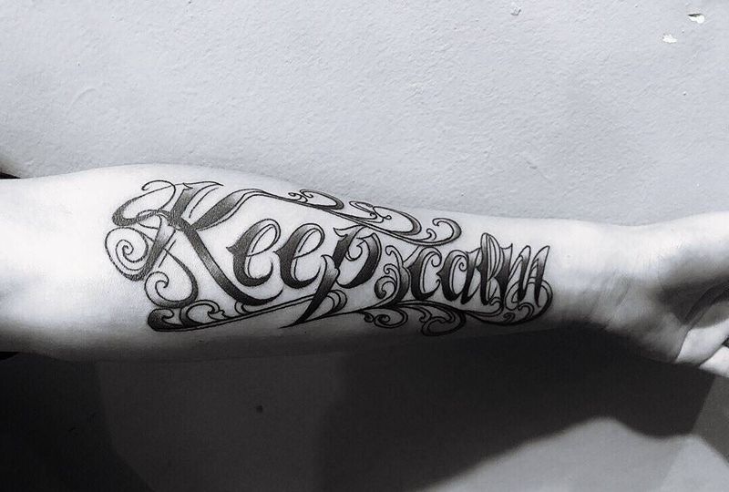 花体字纹身图片