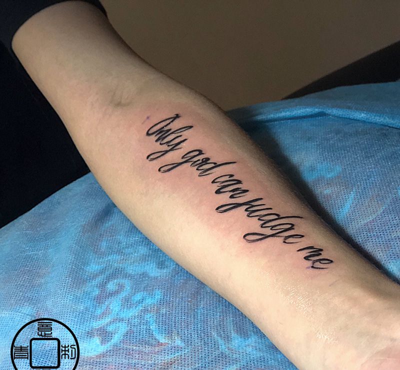 小英文纹身图片_手臂手部笔触纹身图案