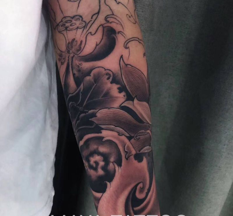 只上色纹身图片