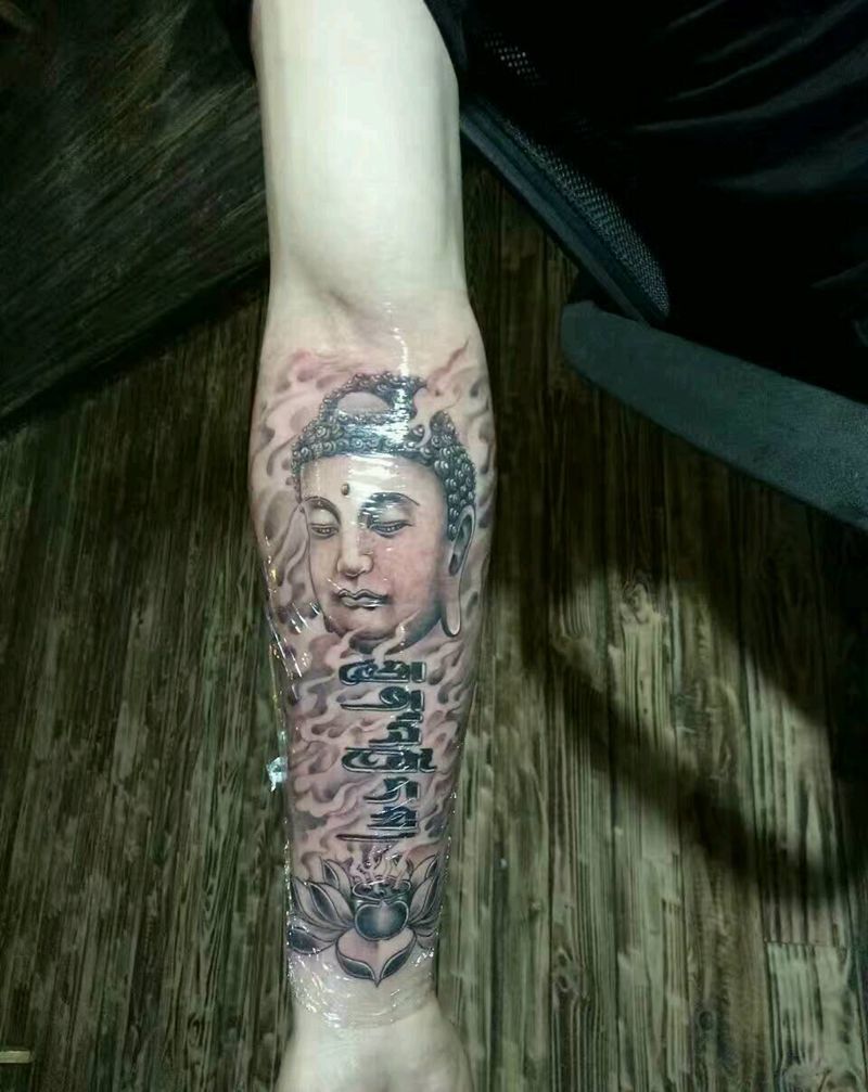 手臂小腿纹身图片