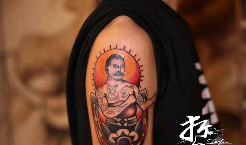 拳击手纹身图片