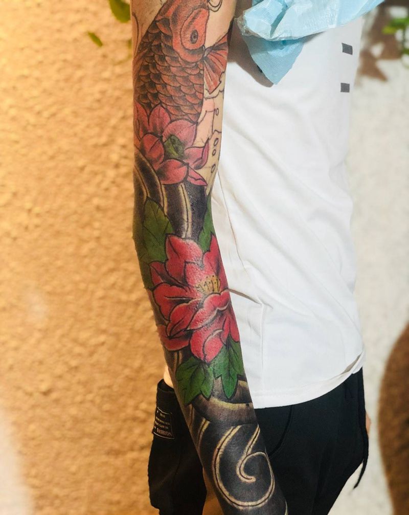 超级遮盖纹身图片_手部手臂老传统纹身图案