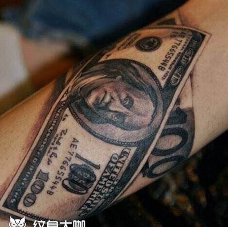 发财纹身图片