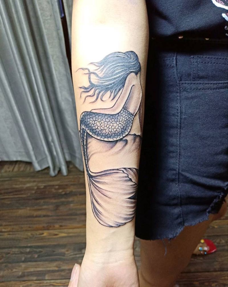 美人鱼纹身图片