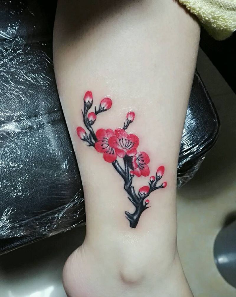 梅花纹身图片