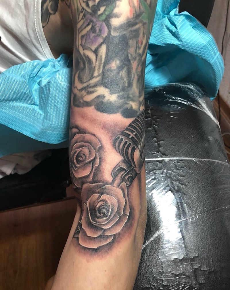 欧美花臂拼接纹身图片_成品手臂手部欧美写实字符人物静物植物鬼神纹身图案