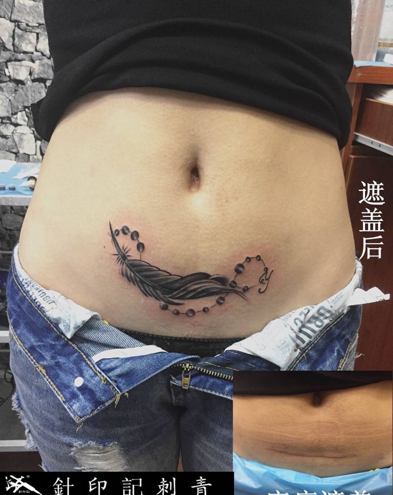 疤痕遮盖纹身图片