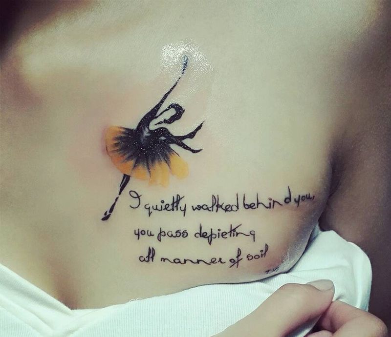 舞女纹身图片_胸部欧美清新字符人物原创成品纹身图案