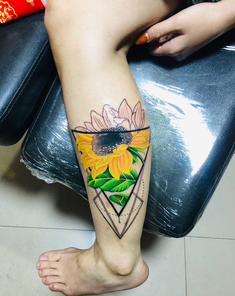 向日葵纹身图片