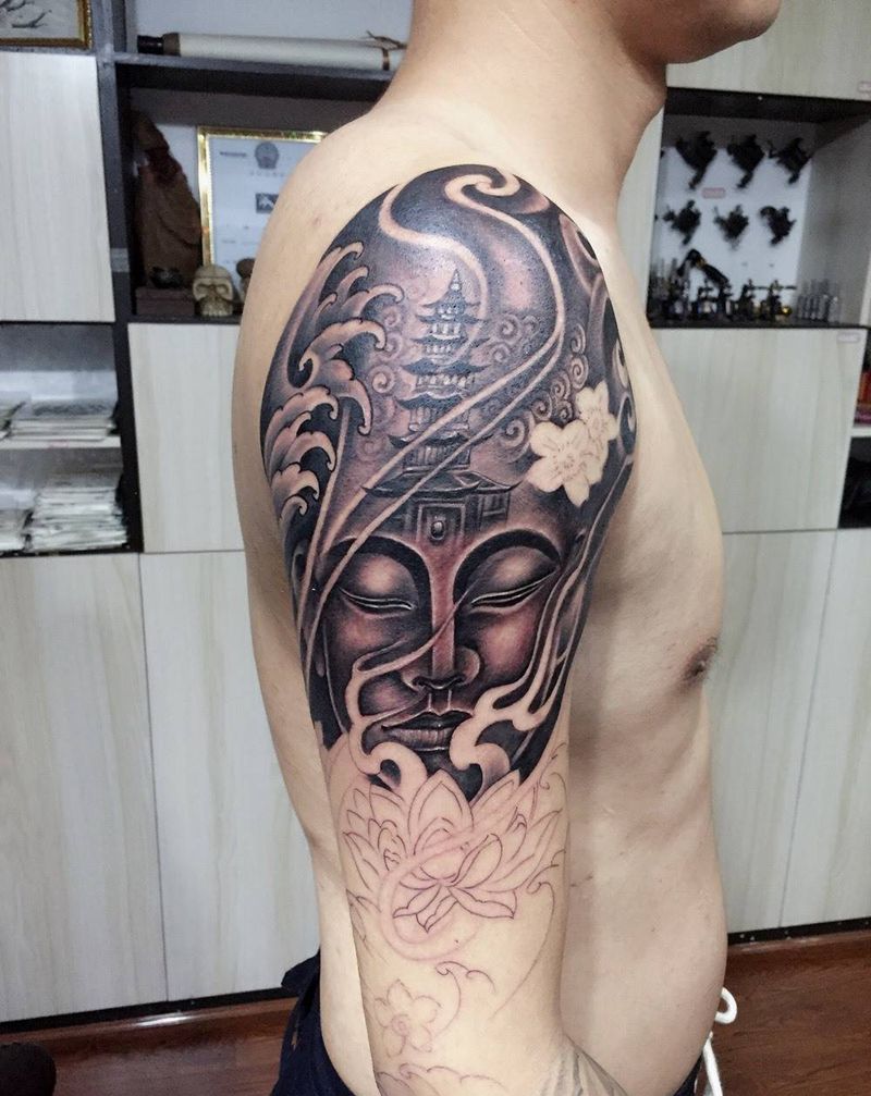 花臂（第一天）纹身图片