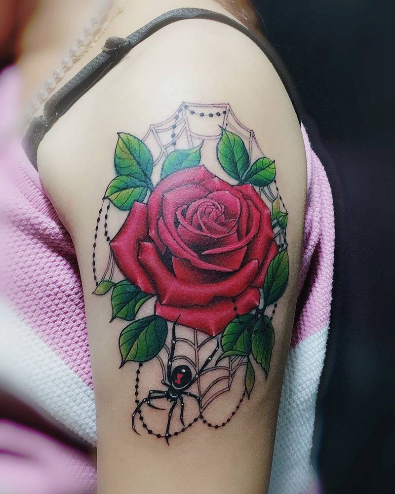 玫瑰花纹身图片