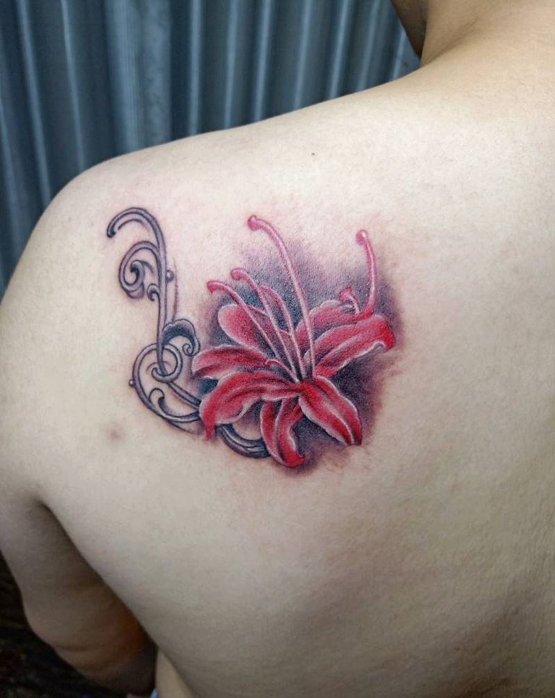 彼岸花纹身图片