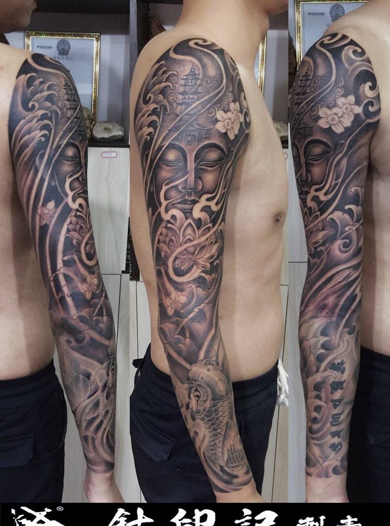 花臂作品纹身图片