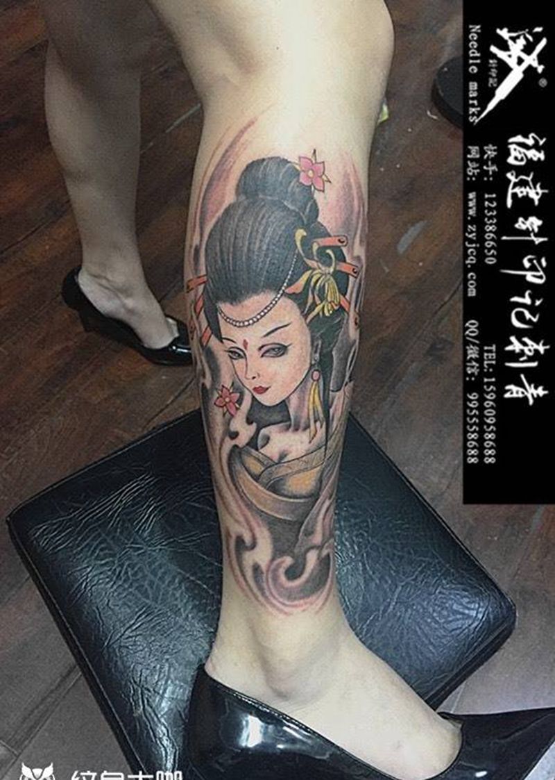 艺妓纹身图片