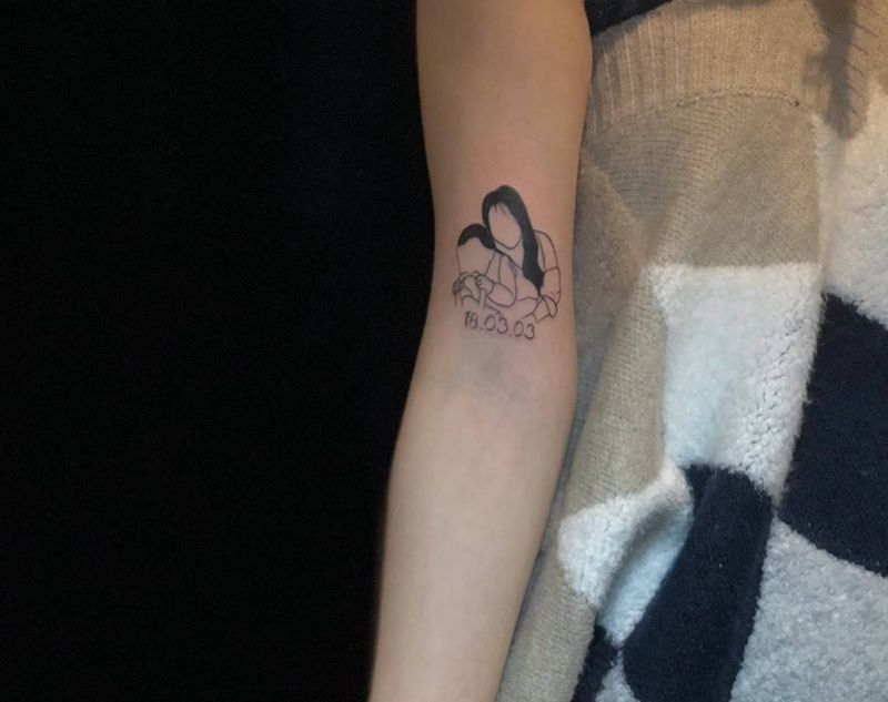 简笔画纹身图片_手臂手部纹身图案