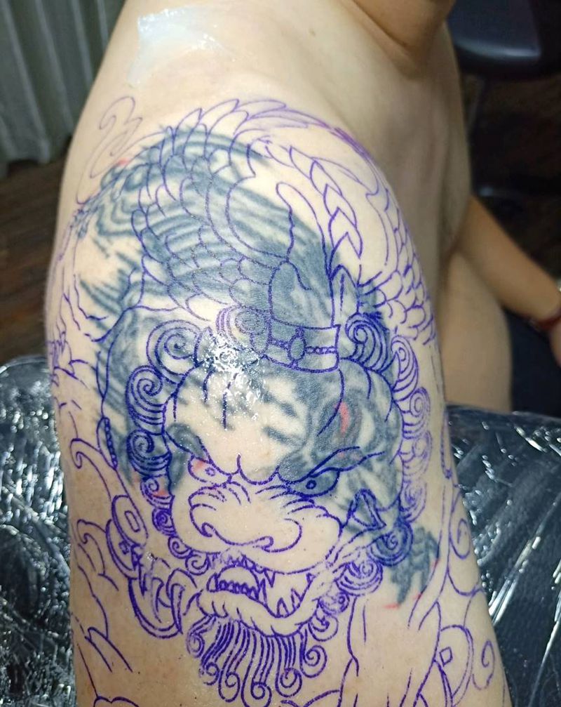 貔貅遮盖旧纹身纹身图片