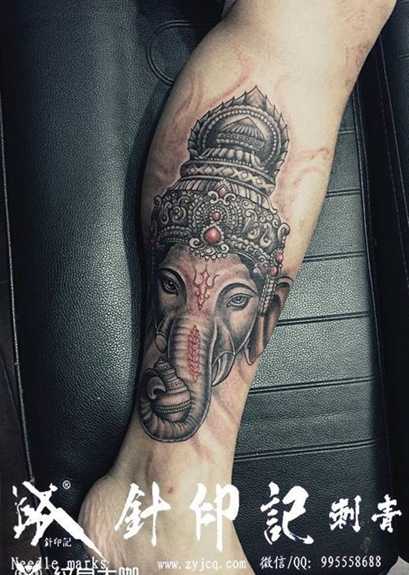 象神纹身图片