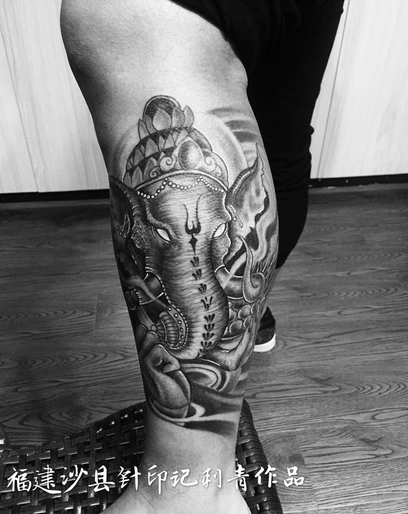 象神纹身图片
