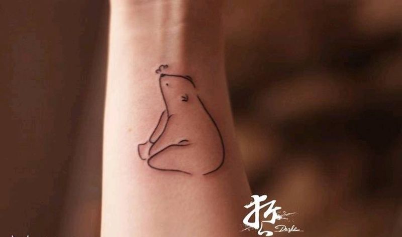 小熊纹身图片