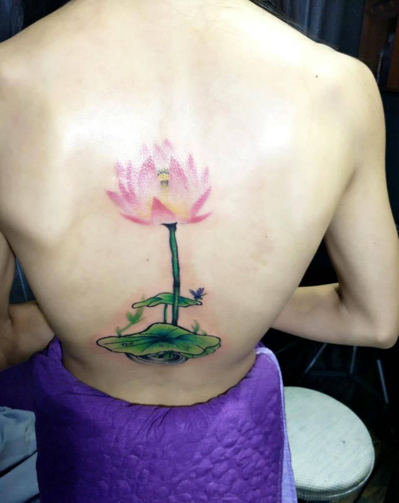 莲花遮盖伤疤纹身图片