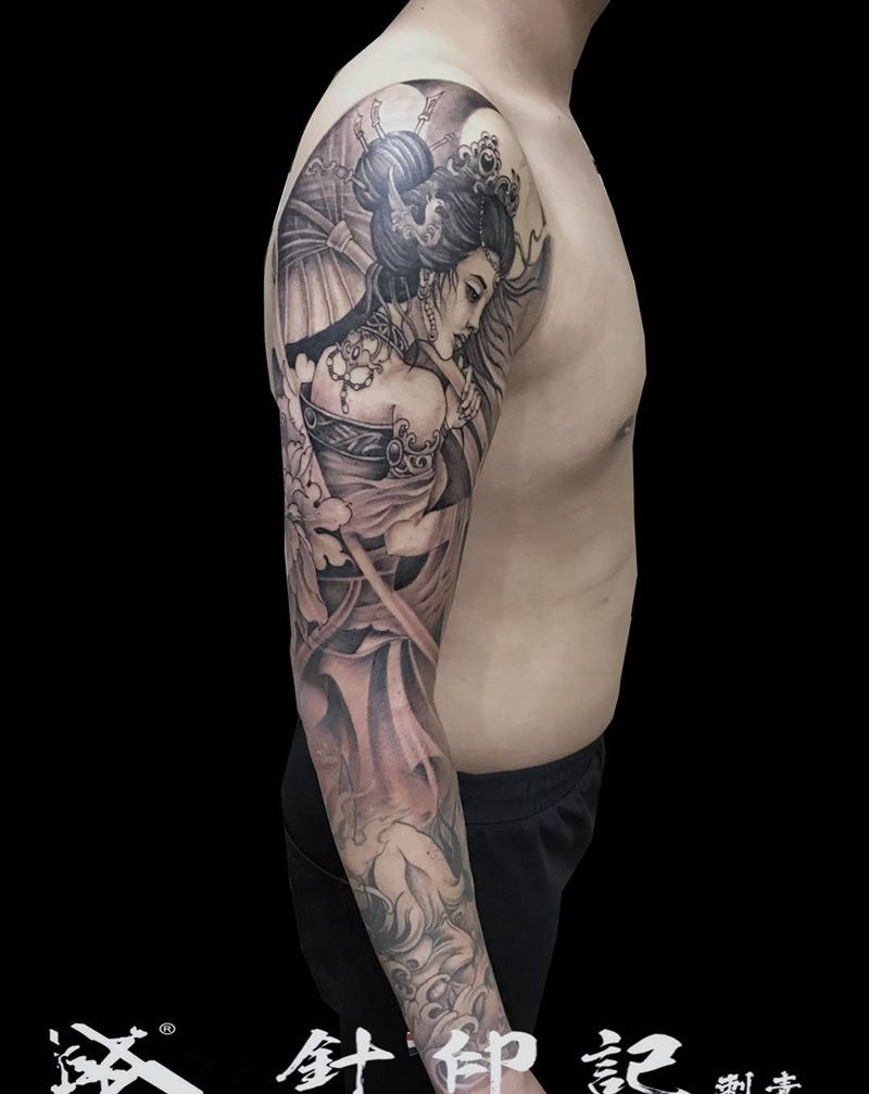 花臂作品纹身图片