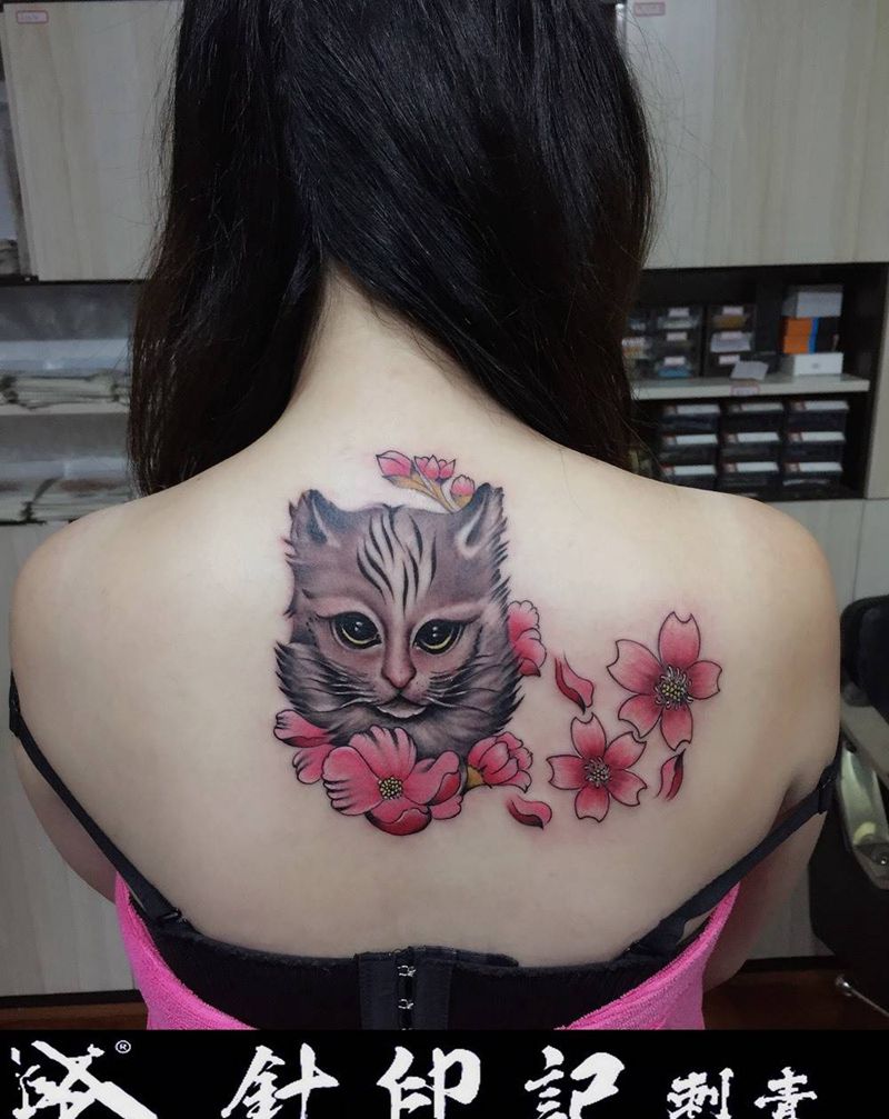 猫咪纹身图片