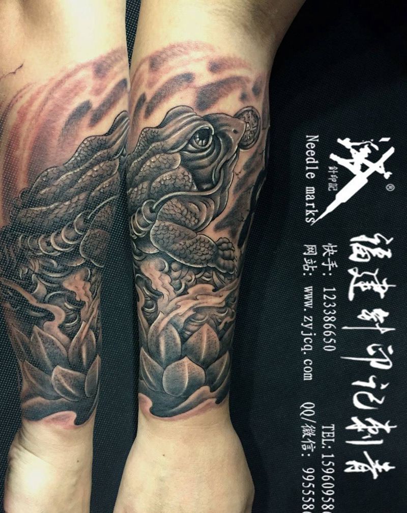 金蟾作品纹身图片