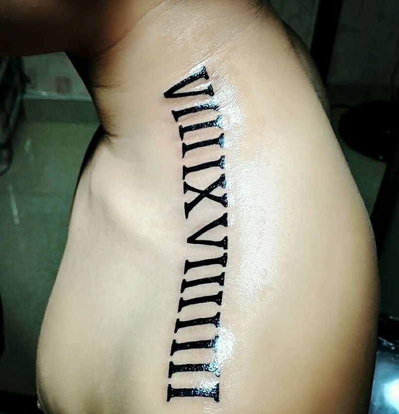 字纹身图片_肩部欧美字符原创成品纹身图案